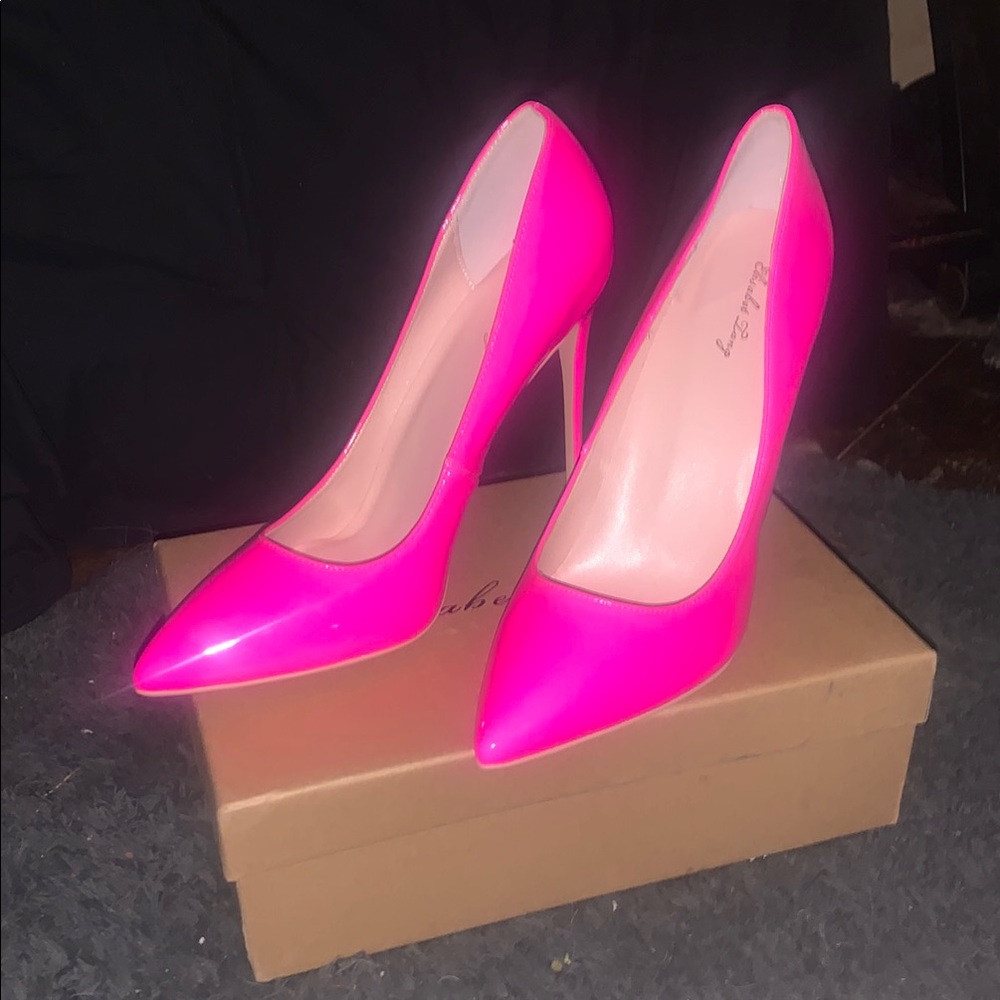 Vibrant Pink Patent Leather Heels